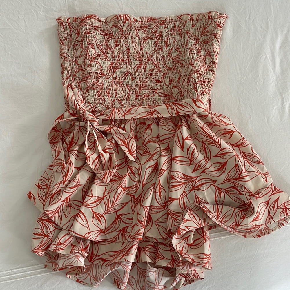 Mala Printed Romper - Orange